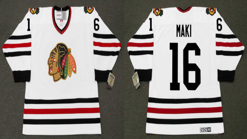 2019 Men Chicago Blackhawks #16 Maki white CCM NHL jerseys